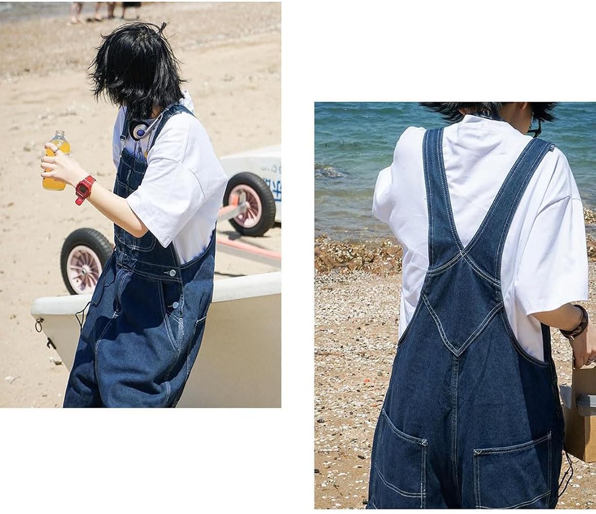 muchacha（むちゃちゃ）ラバーサスペンダーデニムサロペット